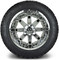 Lakeside Buggies MODZ 14" Assault Chrome Wheels & Street Tires Combo- G1-5401-CM STREET OPTION Modz Tire & Wheel Combos