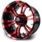 Lakeside Buggies MODZ Vampire Red & Black 14" Golf Cart Wheel- G1-5402-MBR Modz Wheels
