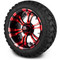 Lakeside Buggies MODZ 14" Vampire Red and Black Wheels & Off-Road Tires Combo- G1-5402-MBR OFF-ROAD OPTION Modz Tire & Wheel Combos
