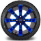 Lakeside Buggies MODZ 14" Tempest Blue and Black Wheels & Street Tires Combo- G1-5403-MBB STREET OPTION Modz Tire & Wheel Combos