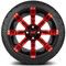 Lakeside Buggies MODZ 14" Tempest Red and Black Wheels & Street Tires Combo- G1-5403-MBR STREET OPTION Modz Tire & Wheel Combos