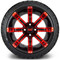 Lakeside Buggies MODZ 14" Tempest Red and Black Wheels & Street Tires Combo- G1-5403-MBR STREET OPTION Modz Tire & Wheel Combos
