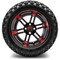 Lakeside Buggies MODZ 14" Aftershock Red and Black Wheels & Off-Road Tires Combo- G1-5410-MBR OFF-ROAD OPTION Modz Tire & Wheel Combos