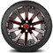 Lakeside Buggies MODZ 14" Mauler Glossy Black and Red with Ball Mill Wheels & Street Tires Combo- G1-5412-BBR STREET OPTION Modz Tire & Wheel Combos
