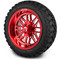Lakeside Buggies MODZ 14" Mayhem Brushed Red with Ball Mill Wheels & Off-Road Tires Combo- G1-5417-BRM OFF-ROAD OPTION Modz Tire & Wheel Combos