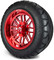 Lakeside Buggies MODZ 14" Mayhem Brushed Red with Ball Mill Wheels & Street Tires Combo- G1-5417-BRM STREET OPTION Modz Tire & Wheel Combos