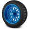 Lakeside Buggies MODZ 14" Carnage Brushed Blue with Ball Mill Wheels & Off-Road Tires Combo- G1-5421-BBB OFF-ROAD OPTION Modz Tire & Wheel Combos