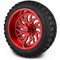 Lakeside Buggies MODZ 14" Carnage Brushed Red with Ball Mill Wheels & Off-Road Tires Combo- G1-5421-BBR OFF-ROAD OPTION Modz Tire & Wheel Combos