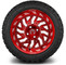 Lakeside Buggies MODZ 14" Carnage Brushed Red with Ball Mill Wheels & Off-Road Tires Combo- G1-5421-BBR OFF-ROAD OPTION Modz Tire & Wheel Combos