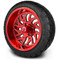 Lakeside Buggies MODZ 14" Carnage Brushed Red with Ball Mill Wheels & Street Tires Combo- G1-5421-BBR STREET OPTION Modz Tire & Wheel Combos