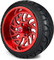 Lakeside Buggies MODZ 14" Carnage Brushed Red with Ball Mill Wheels & Street Tires Combo- G1-5421-BBR STREET OPTION Modz Tire & Wheel Combos