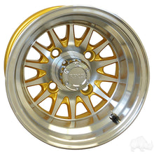 Lakeside Buggies RHOX Phoenix, Machined w/Gold w/ Center Cap, 10x7 ET-15.5- TIR-478 Rhox Wheels