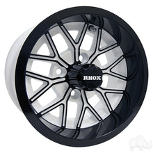 Lakeside Buggies RHOX RX284, White with Gloss Black, 12x6 ET-10- TIR-RX284-WB Rhox Wheels
