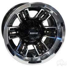 Lakeside Buggies RHOX RX286, Machined Gloss Black, 12x7 ET-25- TIR-RX286 Rhox Wheels