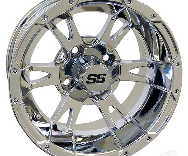 RHOX RX322, Chrome w/ Center Cap, 12x7 ET-25- from Rhox – Lakeside Buggies