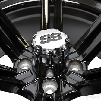 Lakeside Buggies RHOX RX354 Gloss Black w/ Chrome Center Cap, 14x7 ET-25- TIR-RX354 Rhox Wheels