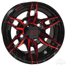 Lakeside Buggies RHOX RX376, Gloss Black with Red, 10x7 ET-25- TIR-RX376-BR Rhox Wheels