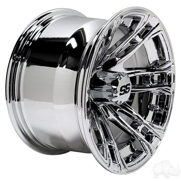 Lakeside Buggies RHOX RX396, Chrome, 12x7 ET-25- TIR-RX396-C Rhox Wheels