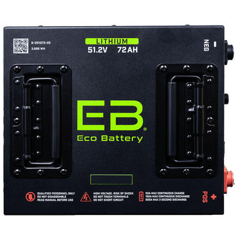 51V 72AH Eco LifePo4 Lithium Battery Kit with 15A Charger – Cube Style Battery Eco Battery Parts and Accessories