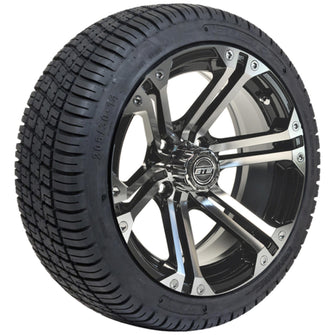Lakeside Buggies Set of (4) 14" GTW® Machined/Black Specter Wheels On Lo-Pro Tires- A19-207 GTW Tire & Wheel Combos