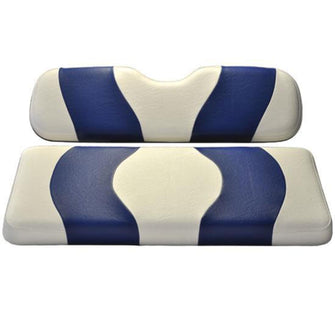 Lakeside Buggies MadJax® Wave White/Blue Two-Tone Genesis 150 Rear Seat Cushions- 10-028P MadJax Seat kits