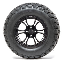 Lakeside Buggies 12” GTW Spyder Black and Machined Wheels with 22” Timberwolf Mud Tires – Set of 4- A19-387 GTW Tire & Wheel Combos