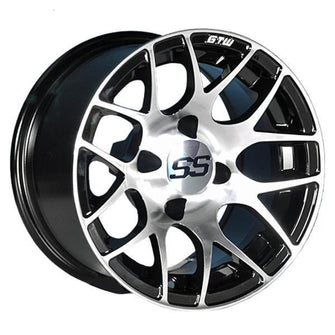 Lakeside Buggies 12x7 GTW® Machined/Black Pursuit Wheel- 19-100 GTW Wheels