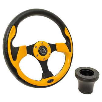 Lakeside Buggies Club Car Precedent Yellow Race Steering Wheel Kit- 06-063 GTW Steering accessories