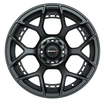 Lakeside Buggies Set of (4) 15" MadJax® Flow Form Evolution Matte Black Wheels with GTW® Fusion GTR Street Tires- A19-418 MadJax Tire & Wheel Combos