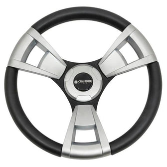 Lakeside Buggies Gussi Italia® Model 13 Black/Brushed Steering Wheel For All EZGO TXT / RXV Models- 06-021 Gussi Parts and Accessories