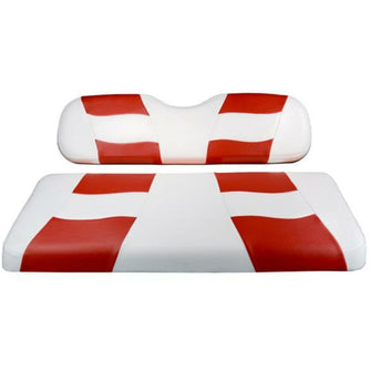 Lakeside Buggies RedDot® Riptide White/Red Two-Tone Star Cart Front Seat Covers- 10-195 RedDot NEED TO SORT