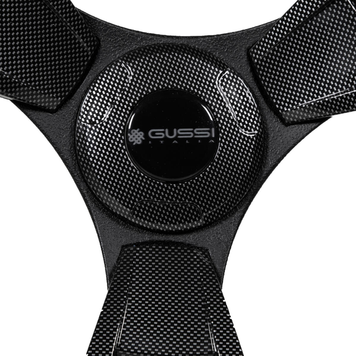 Gussi Italia® Model 13 Black/Carbon Fiber Steering Wheel For EZGO Lakeside Buggies