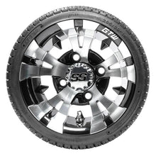 Lakeside Buggies 14” GTW Vampire Black and Machined Wheels with 18” Fusion DOT Street Tires – Set of 4- A19-417 GTW Tire & Wheel Combos