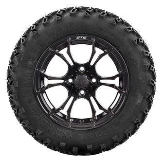 Lakeside Buggies 12” GTW Spyder Matte Black Wheels with Sahara Classic A/T Tires – Set of 4- A19-388 GTW Tire & Wheel Combos