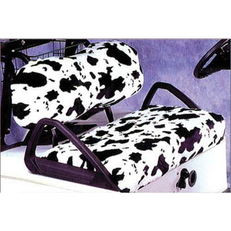 Lakeside Buggies Seat Cover EZGO TXT Acrylic Cow Pattern- 29215 RedDot Premium seat cushions and covers