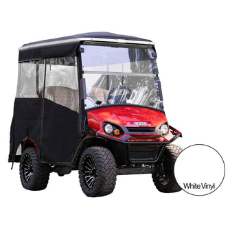RedDot EZGO Express S4 Elite with 80” Non Modular Top White 3-Sided Track Style Vinyl Enclosure (Years 2023-Up) PN# 66075