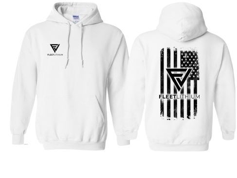 Mens Fleet Lithium Pull Over Hoodie - White Fleet Lithium Apparel undefined
