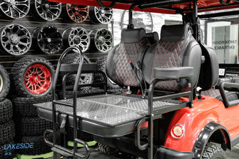 2024 EPIC E40L Red Pearl  Lifted 4 Passenger Golf Cart 600334 PN# HP220600334 -  EPIC Carts at LakesideBuggies.com