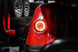 2024 EPIC E40L Red Pearl  Lifted 4 Passenger Golf Cart 600334 PN# HP220600334 -  EPIC Carts at LakesideBuggies.com