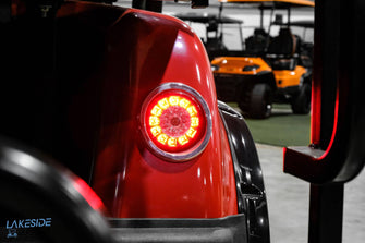 2024 EPIC E40L Red Pearl  Lifted 4 Passenger Golf Cart 600334 PN# HP220600334 -  EPIC Carts at LakesideBuggies.com